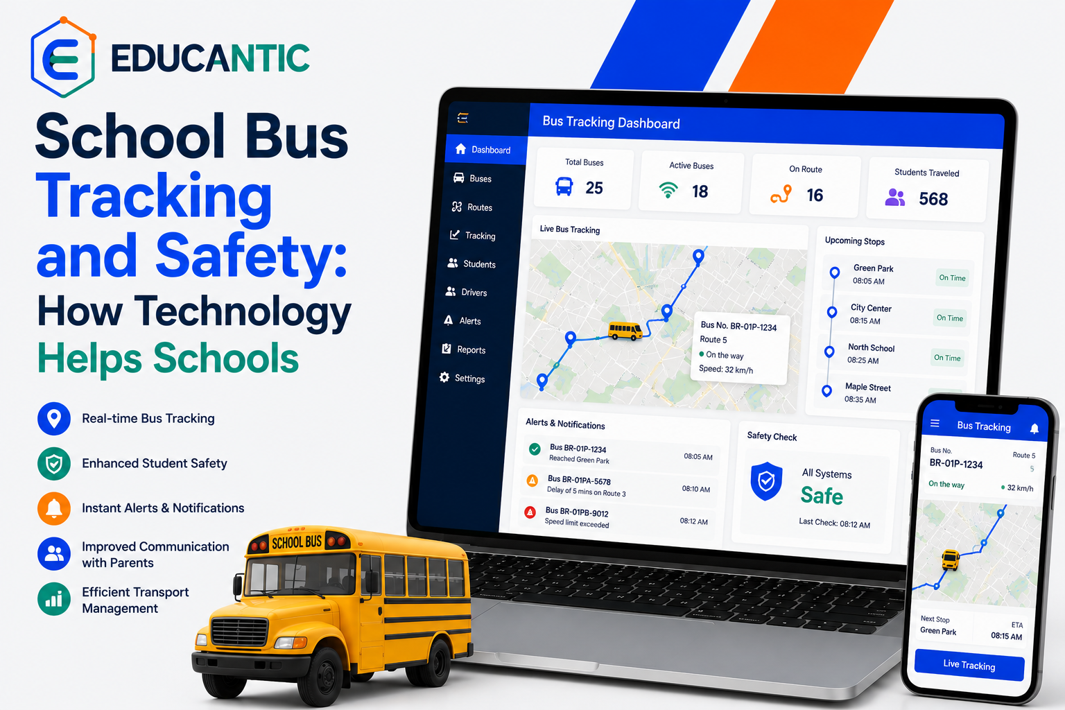 School Bus Tracking and Safety: How Technology Helps Schools